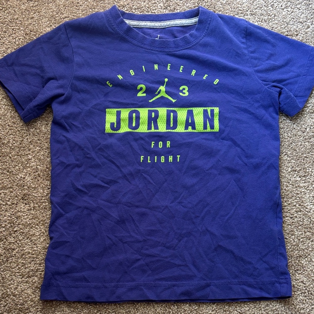 Jordan Kids Purple and Green Graphic Tee